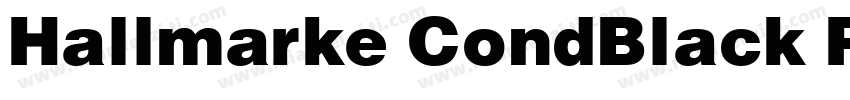 Hallmarke CondBlack Regular字体转换